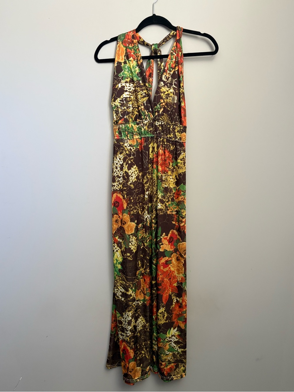 Floral Halter maxi Dress - size S - Picture 2 of 7